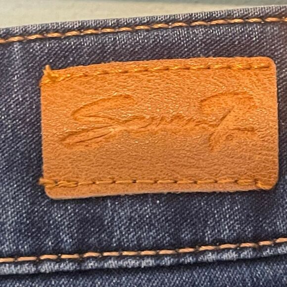 Seven7 Jeans Blue Booty Shaper High Rise Legging Dark Wash Denim Size 10 - Picture 6 of 11